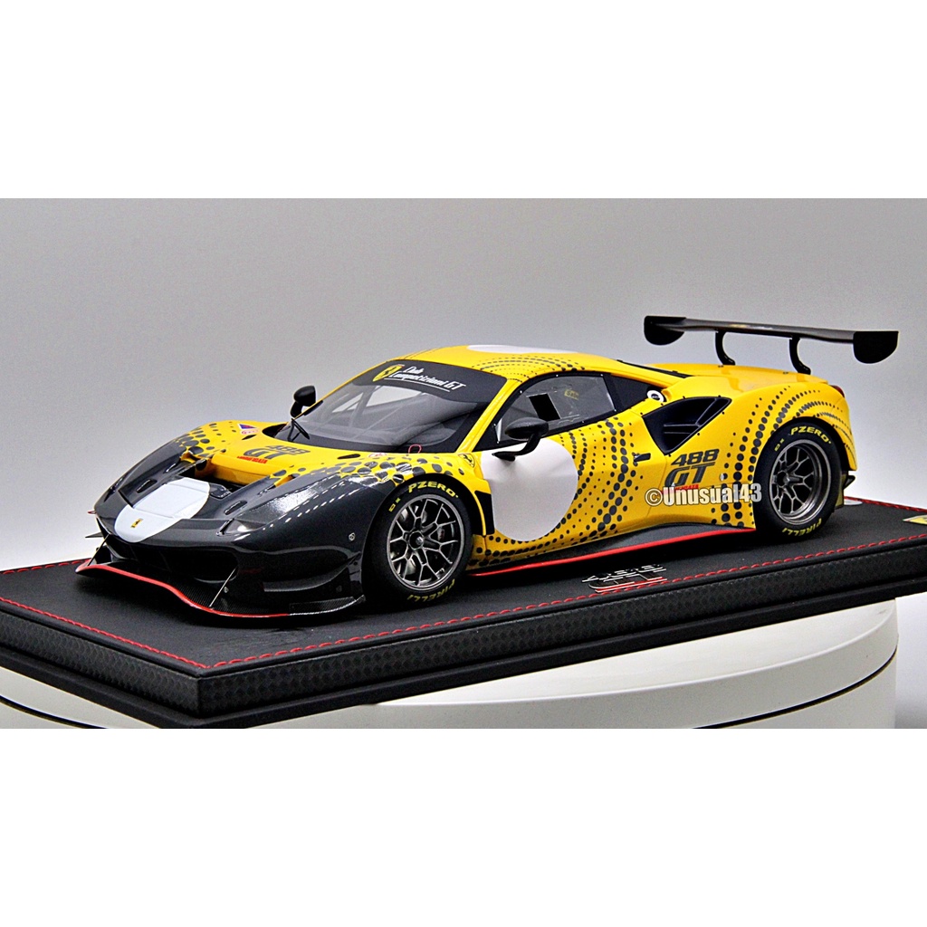 Ferrari BBR 1/18 488 Modificata Yellow/Gloss Grey P18203 Limited 248pcs