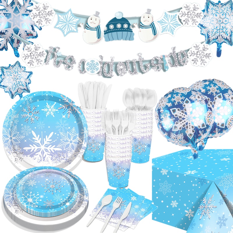 blue-snowflake-winter-christmas-decoration-banner-straw-plate