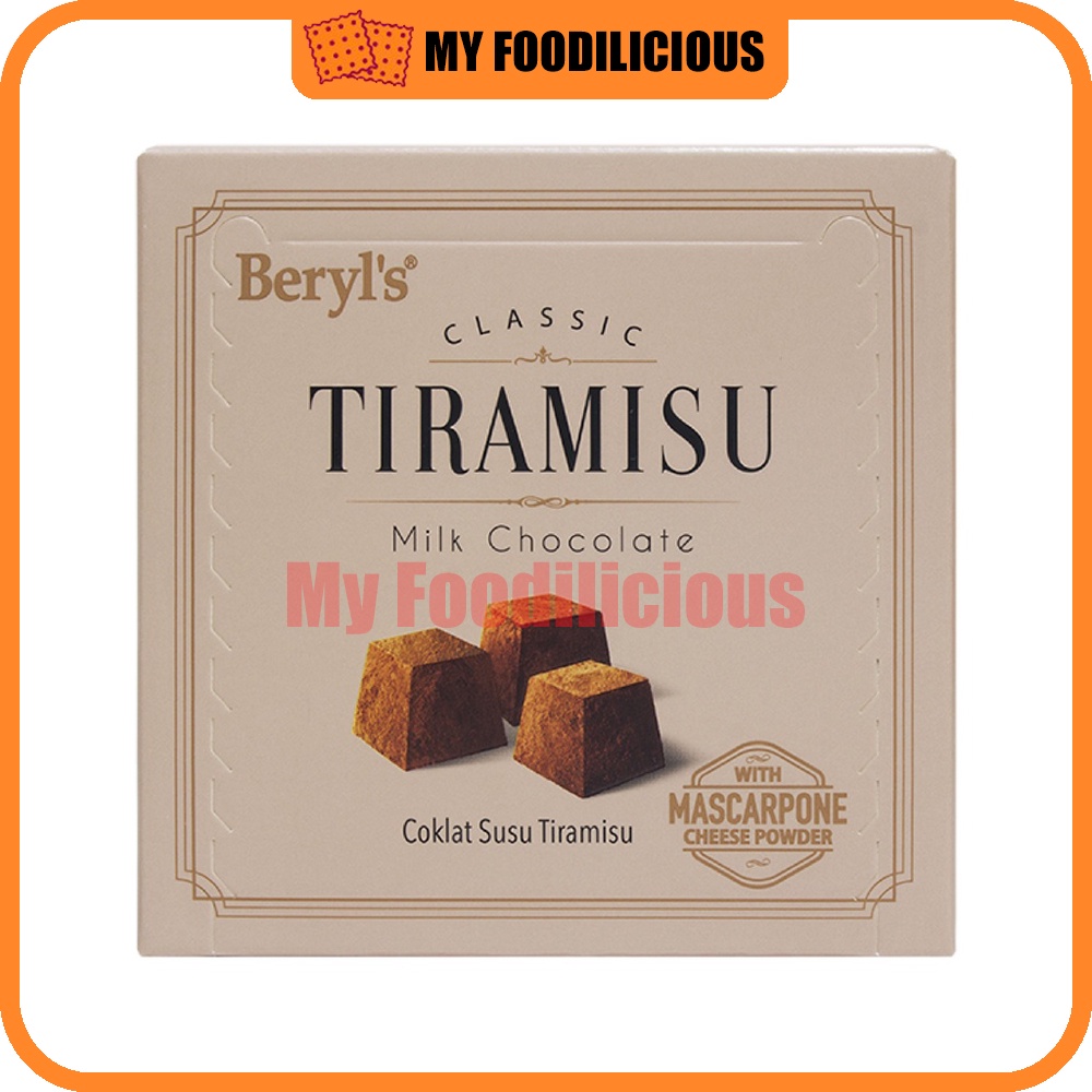 Beryls Tiramisu Chocolate With Mascarpone Cheese Powder 65g Almond Whitealmond Milkmilk Choco 5194