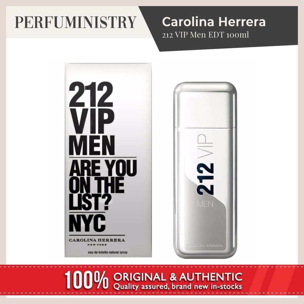 🇸🇬 [perfuministry] CAROLINA HERRERA CH 212 VIP MEN EDT (TESTER ...