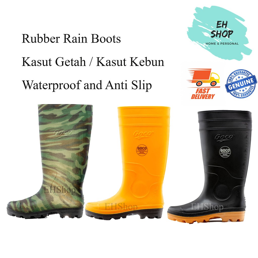 EHShop Rubber Rain Boots 980 Kasut Boot Kasut Getah Kasut