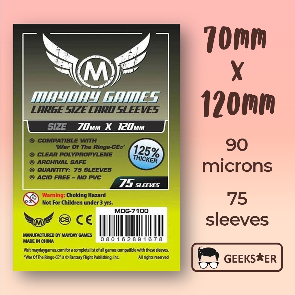 70 x 120mm] 7100 Mayday Premium WOTR-CE [Mayday Sleeves] | Shopee Singapore