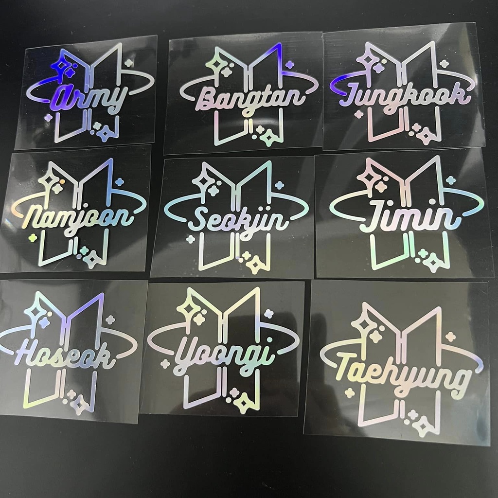 BTS VINYL DECAL ARMY BOMB LIGHT STICK STICKER | Waterproof member name ...