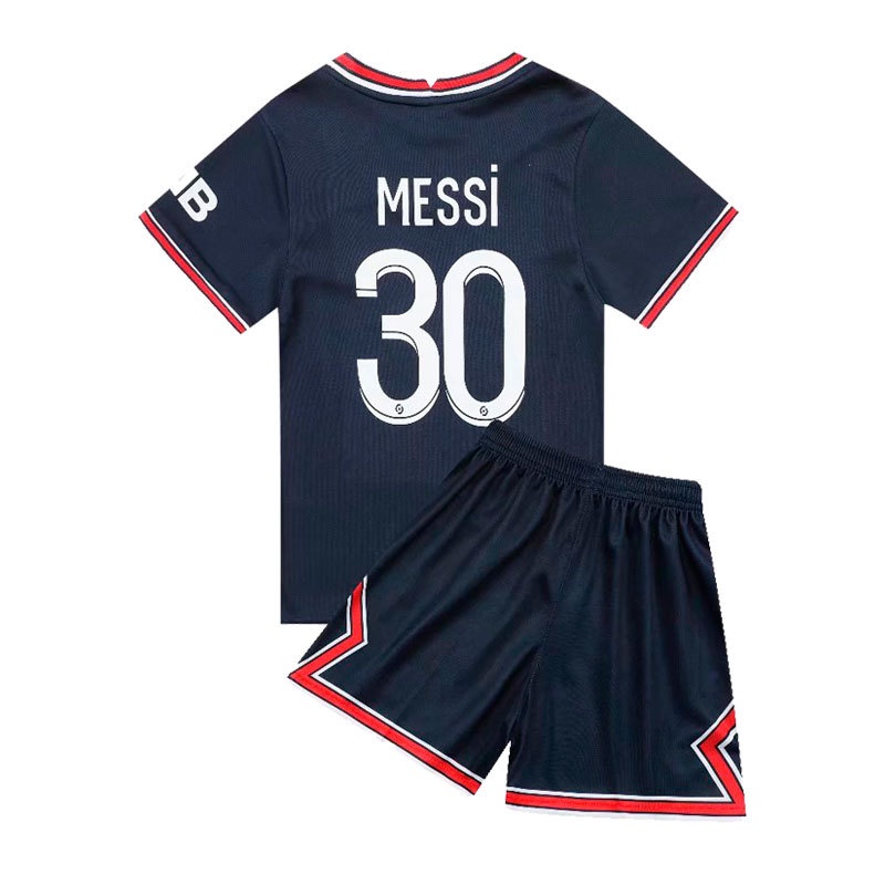 Messi PSG #30 Home Lionel Paris Saint Germain Team Jersey Child Training  Suit with Socks for Size #22-#28 