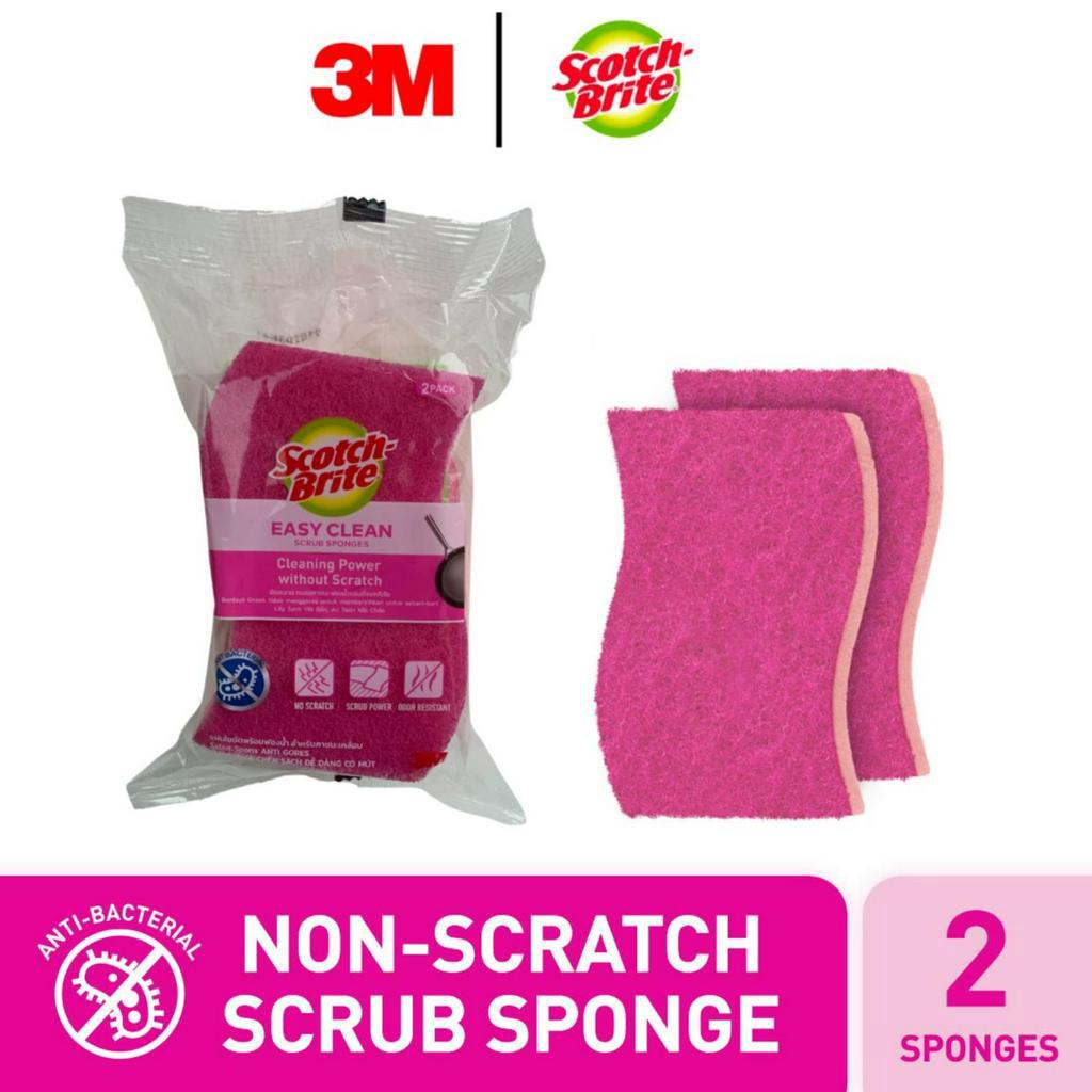 3M Scotch Brite Easy Clean Scrub Sponge (2s) | Shopee Singapore