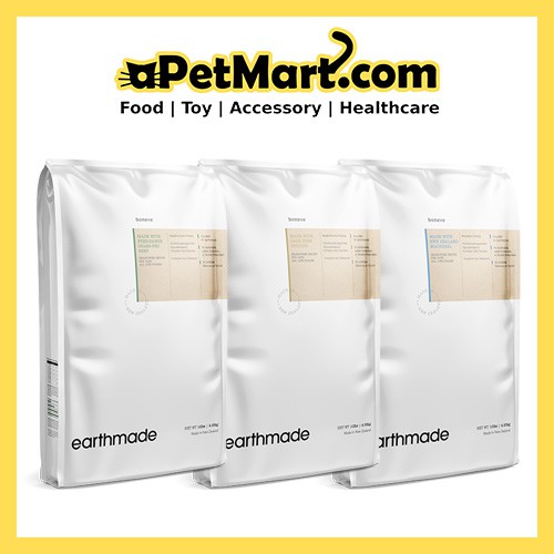 Boneve Earthmade Dry Cat Food for Cats All Life Stages 10lb (3 Flavors