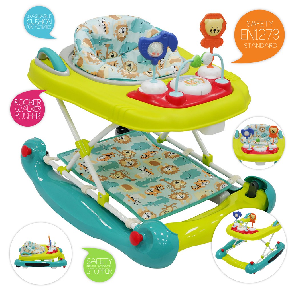 [SG WARRANTY] Lucky Baby Safaree 3 In 1 Baby Walker/Rocker/Pusher