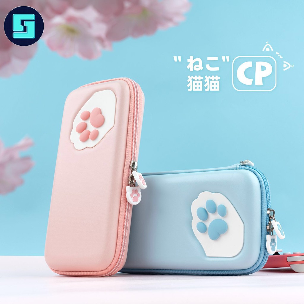 Carrying Case Compatible Geekshare Pink Cat Paw Case
