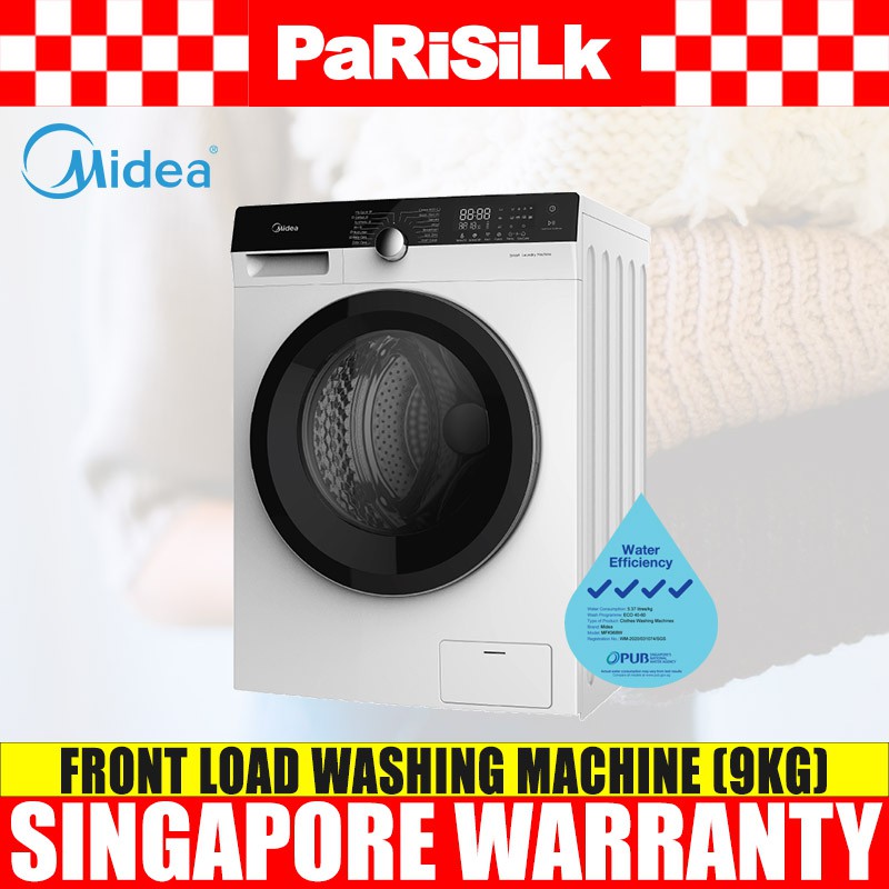 Midea MFK968W Front Load Washing Machine (9KG) | Shopee Singapore