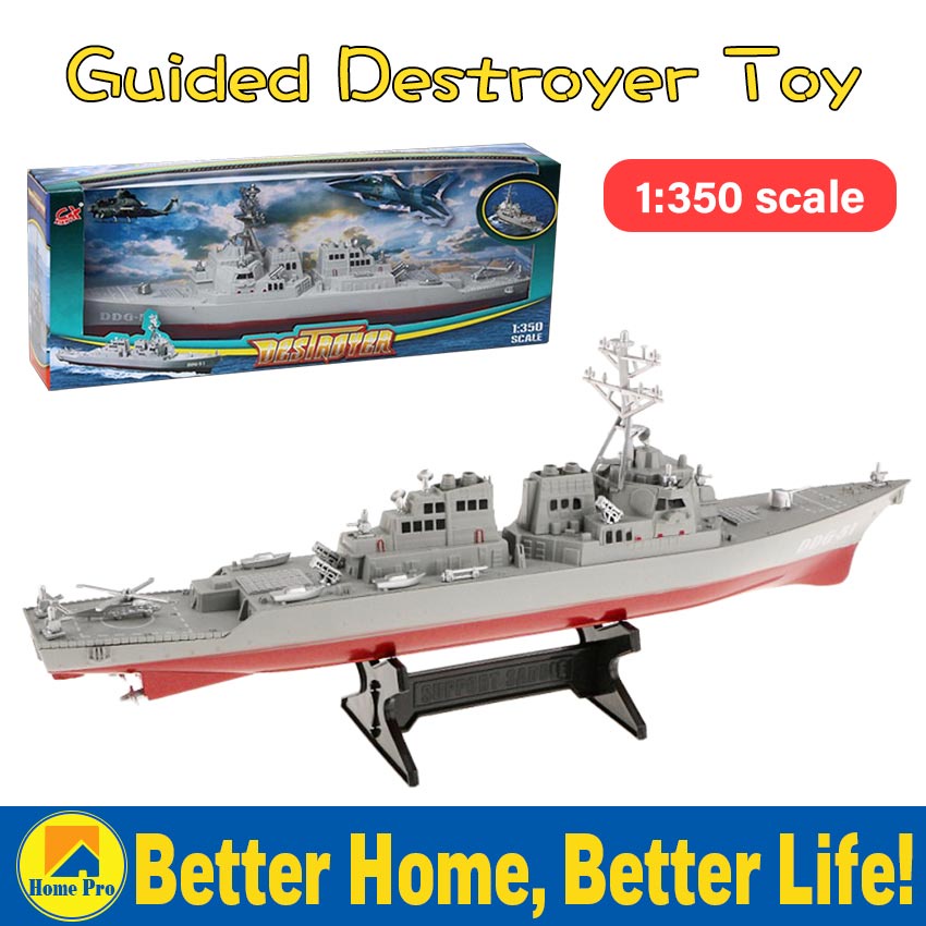 Guided Missile Destroyer Ship Model Static Toys with Display Stand ...