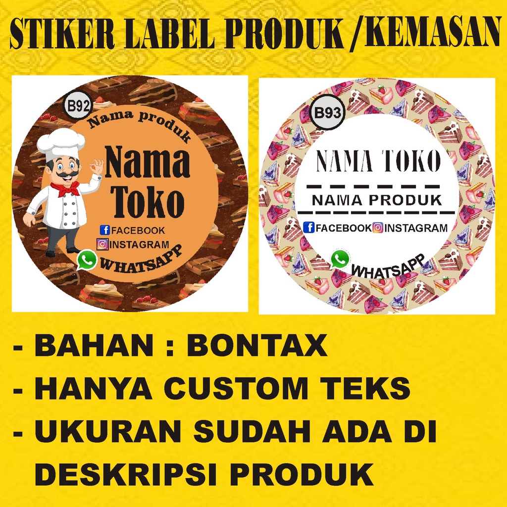 Round Sticker | Product Stickers | Packaging Stickers | Catering ...