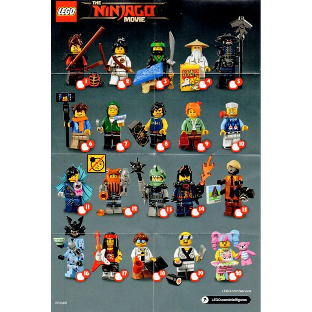 LEGO 71019 Collectible Minifigure CMF Ninjago Movie Complete Set 