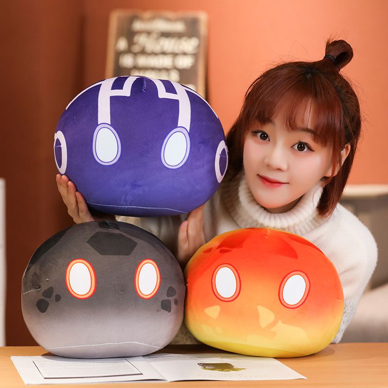 Genshin Impact Slime Stuffed Toys Cute Thunder Anemo Geo Cryo Pyro ...