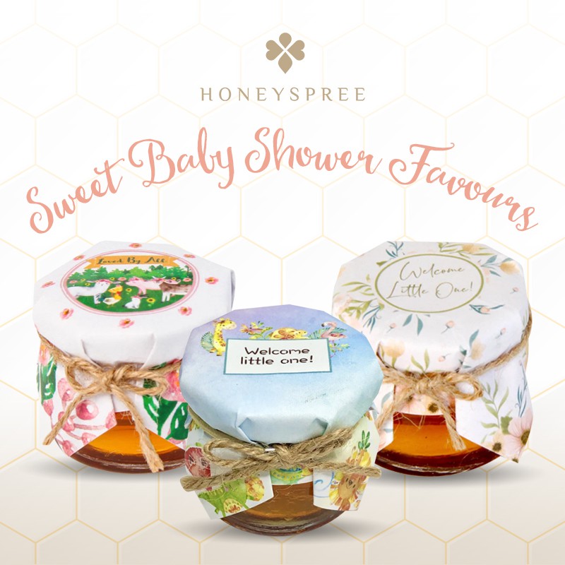 HoneySpree Baby Shower Door Gifts Mini Honey Jars 30g Shopee Singapore