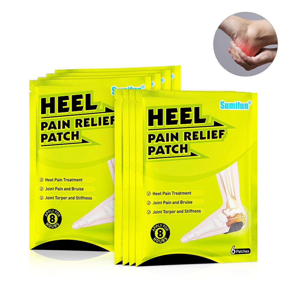 6Pcs/Bag Heel Plaster Pain Relief Patch Herbal Bone Spurs Achilles