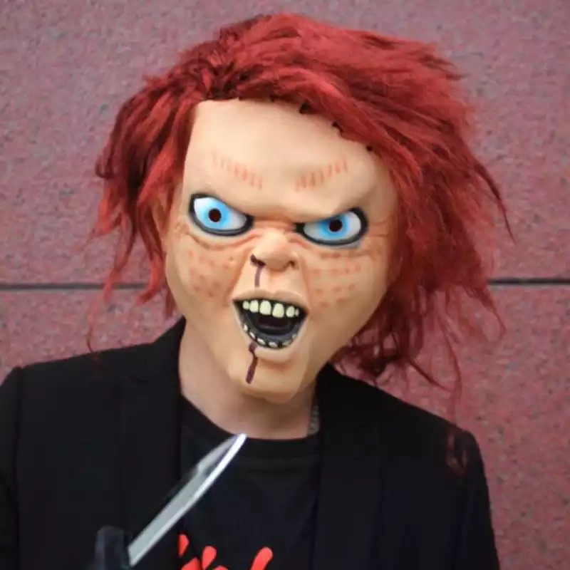 [SG Seller] Chucky Latex Mask Realistic Hair Halloween Costume Cosplay ...