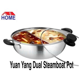 Dual Sided Stainless Steel Hot Pot Yuanyang Pot Shabu Shabu Yin