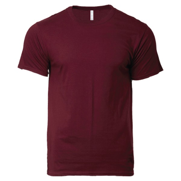 North Harbour 100% Cotton Roundneck T-shirt - Maroon/Red/Orange/Daisy ...
