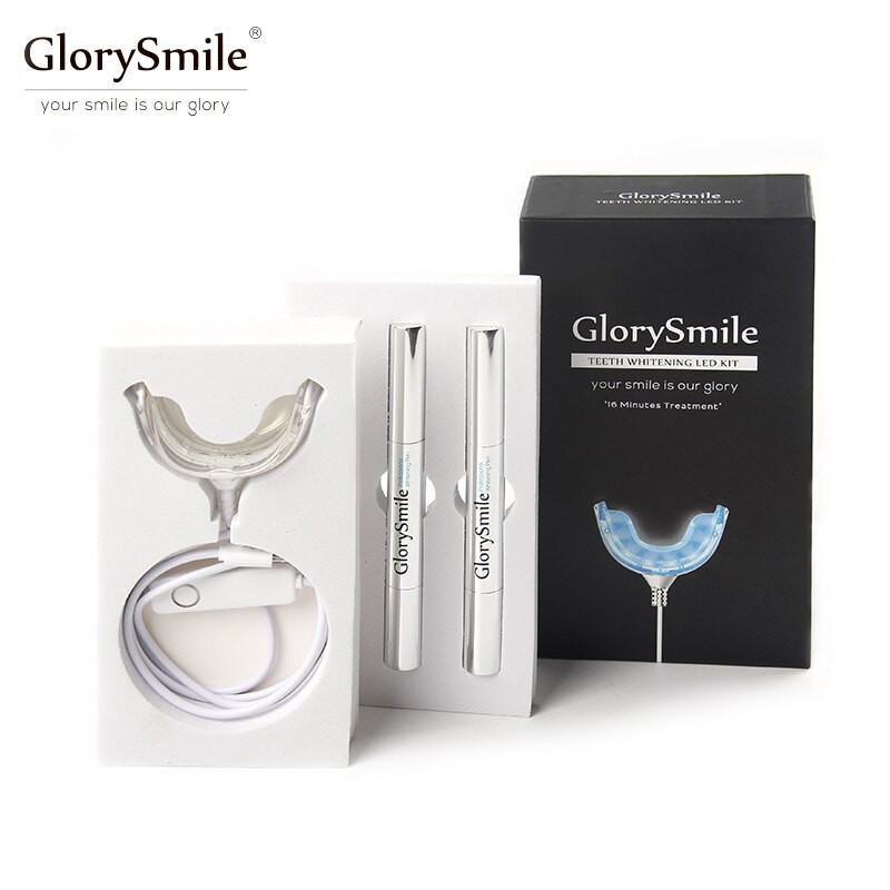 Glory Smile Teeth Whitening Kit with 16 LED whitening light 3 whitening