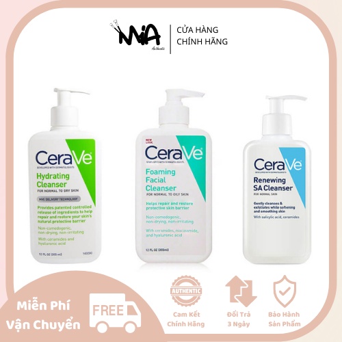 Cerave Foaming Hydrating Facial Cleanser 87ml 263ml 473ml 355ml Normal Dry Skin Shopee Singapore