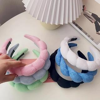 Color Bubble Hemp Pattern Hair Hoop Sponge Thickened Headband Twist ...