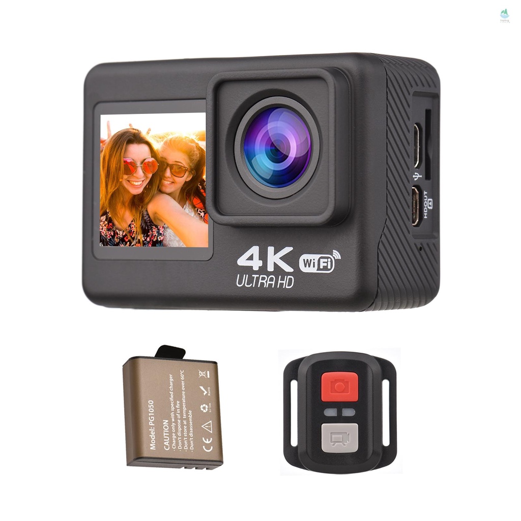 4K60FPS Ultra High Definition WiFi Action Camera Dual Screen 170° Wide