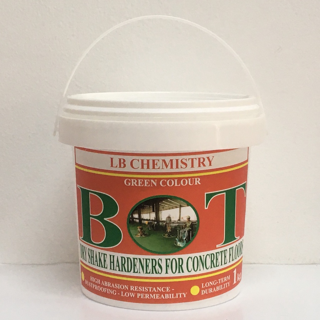BOT Dry Shake Floor Hardeners 1 kg (Green Colour) Concrete floor
