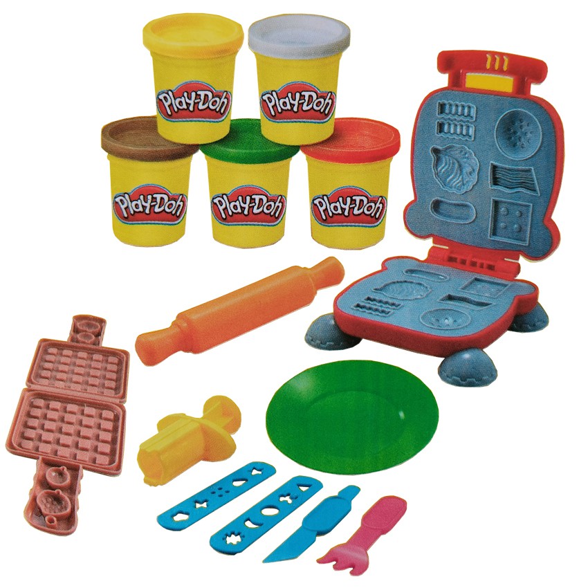 Magic Dough Play-Doh Burger Waffle Maker Modeling Clay Dough Playdoh ...