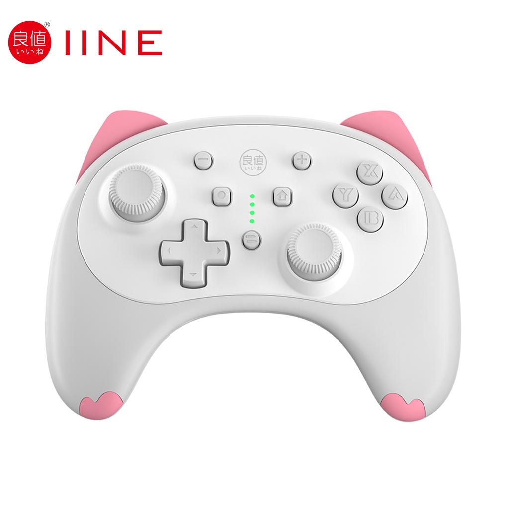 IINE Nintendo Switch Pink Kitten Wireless Controller in white Small ...