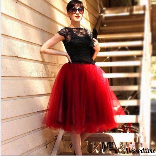OD Layer Tulle Skirt Women Party Dress 50s Rockabilly Tutu