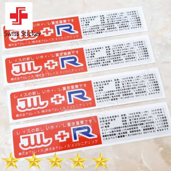 Jwl-r certification sticker for Cool JDM rims | Shopee Singapore