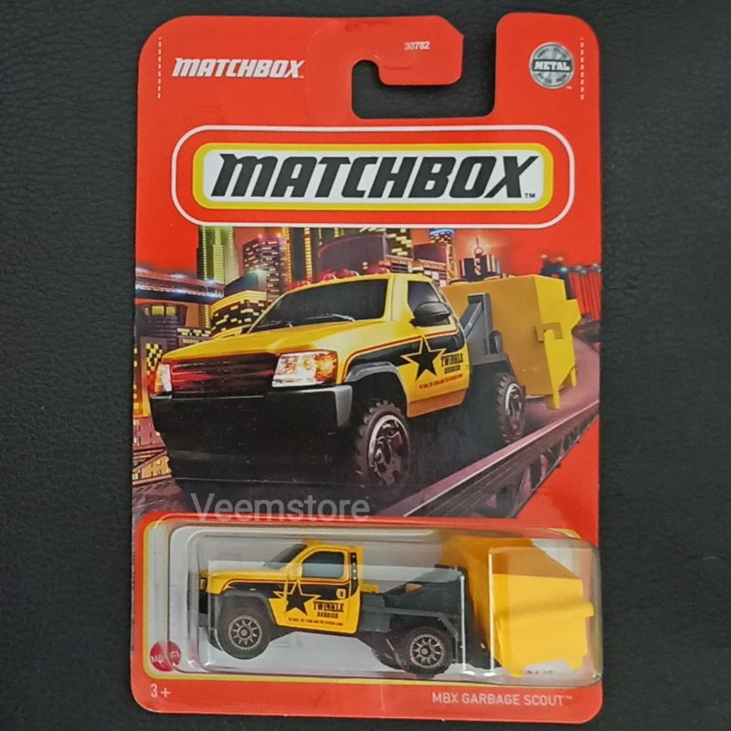 MATTEL Matchbox 1:64 MBX Garbage Scout Truck Trash Can ^Original ...