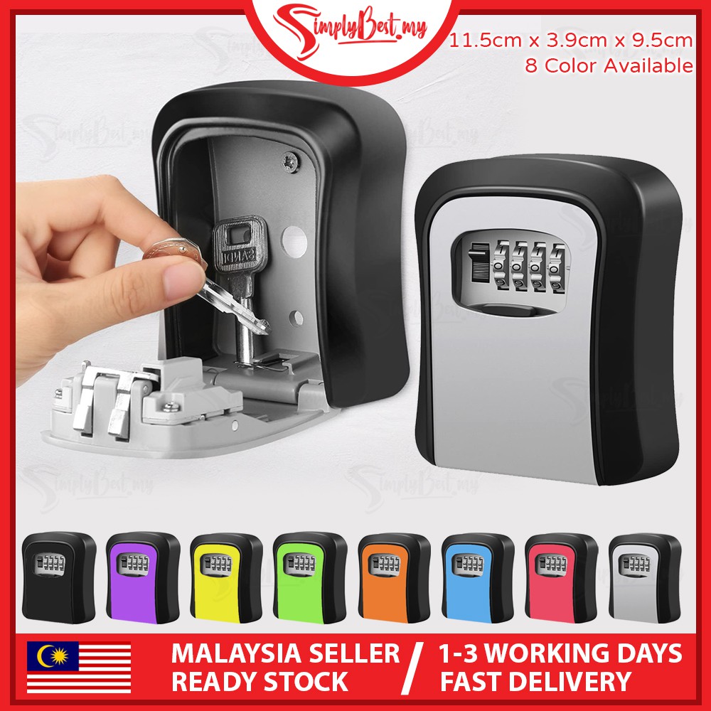 SIMPLYBEST Wall Mount Key Safe Box Numbering Lock Key Storage Lock Box