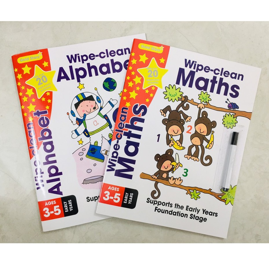 Book: Writing practice for children 3 to 6 years old - Wipe Clean Maths ...