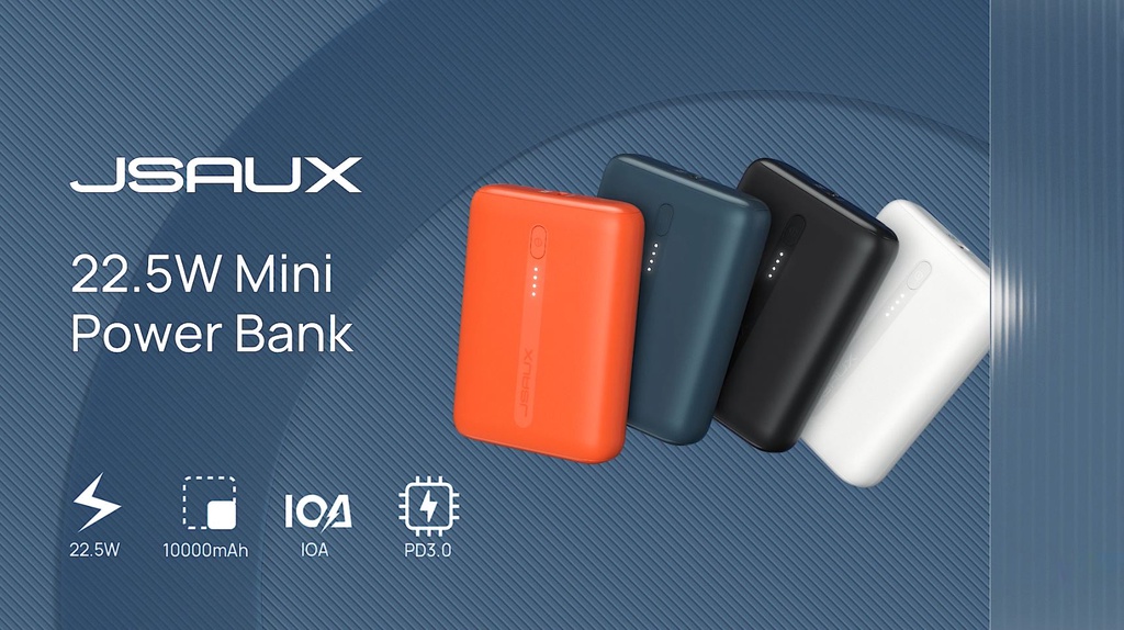 JSAUX (PB2002) Super Mini 22.5W Powerbank 10000mAh QC PD 3.0 Dual