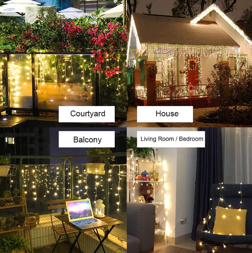 Lampu Raya 5M Solar Hari Raya Lights Outdoor 256LED Light Strip Fairy ...