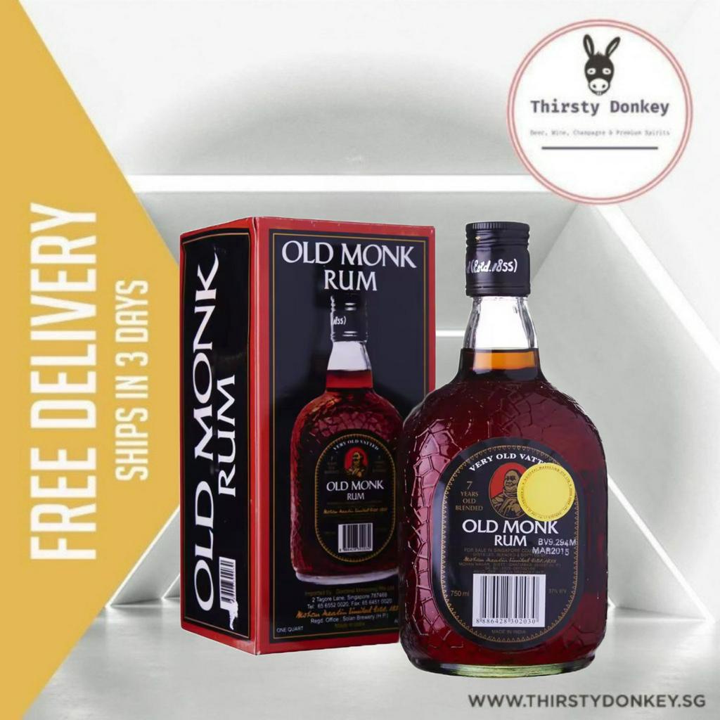 Old Monk Rum 750ml | Shopee Singapore