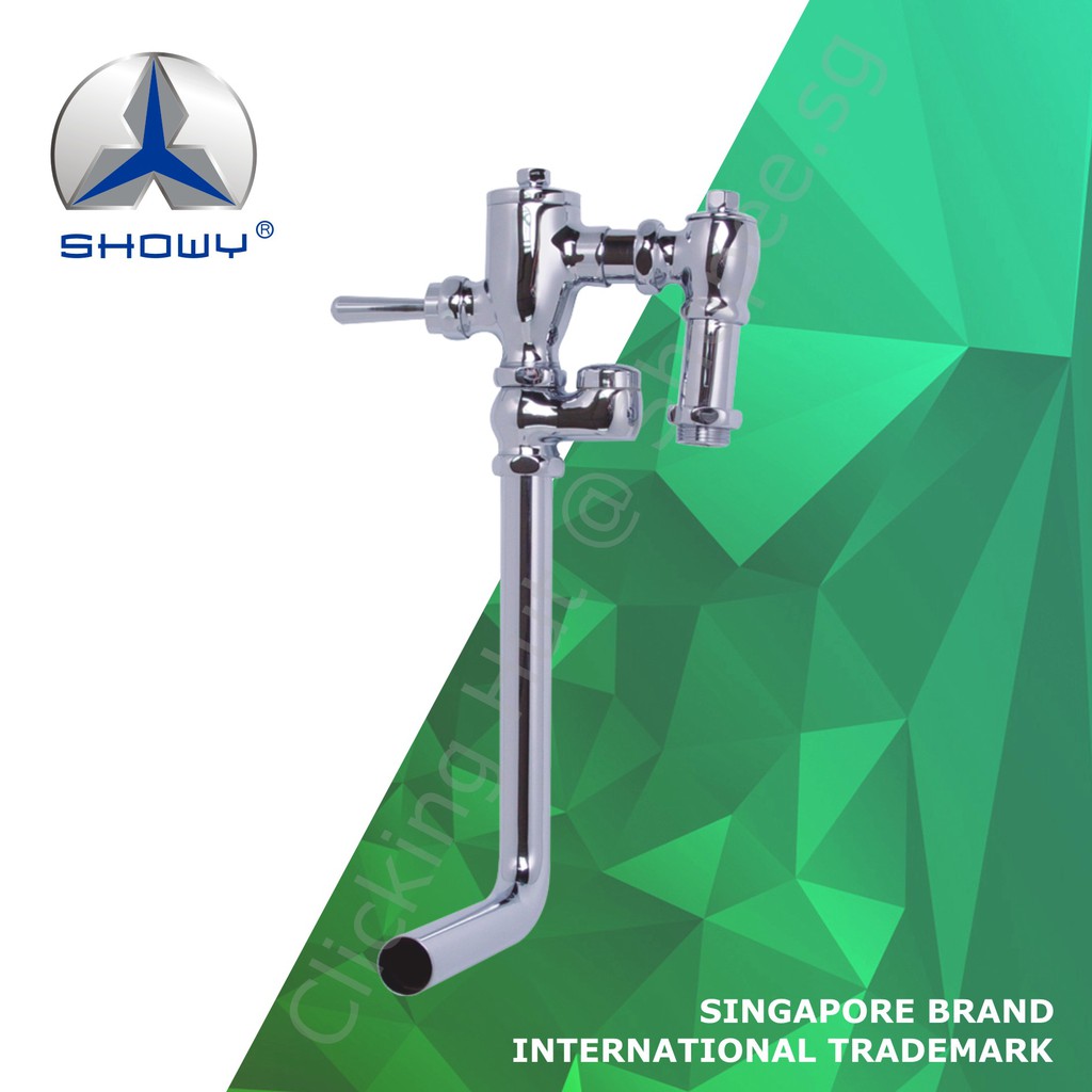 SHOWY W.C Urinal Flush Valve With Flush Pipe / Exposed Manual Top Spud