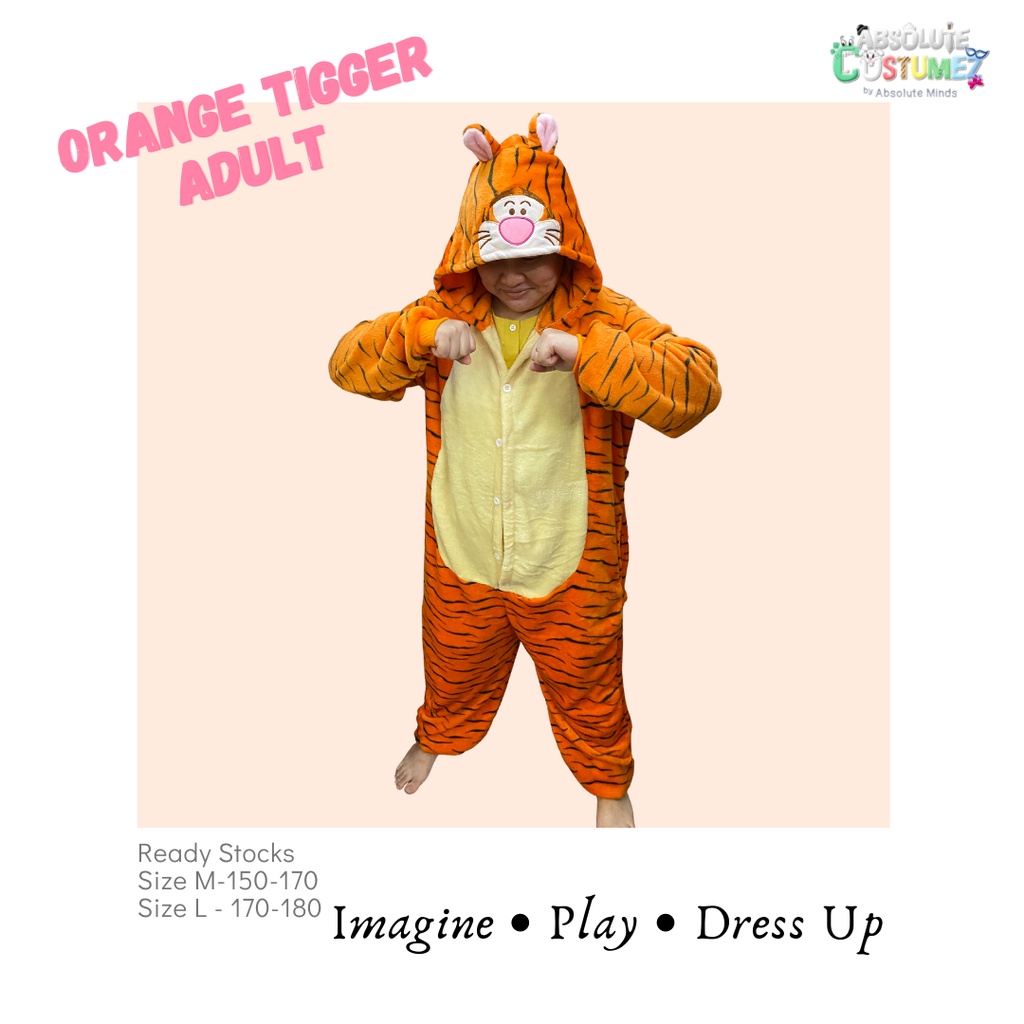SG Local Seller Tigger Tiger Animal Adult Kids Onesie Costumes Shopee Singapore