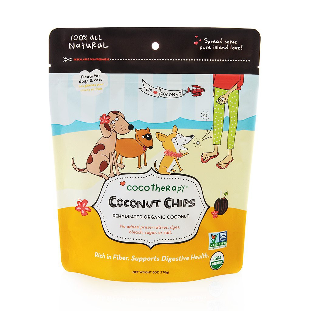 CocoTherapy Organic Coconut Chips Dehydrated Coconut Chips For Dogs