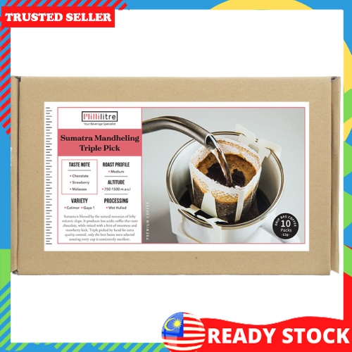 Millilitre Drip Bag Coffee Sumatra Mandheling Kopi Drink Grind Brew