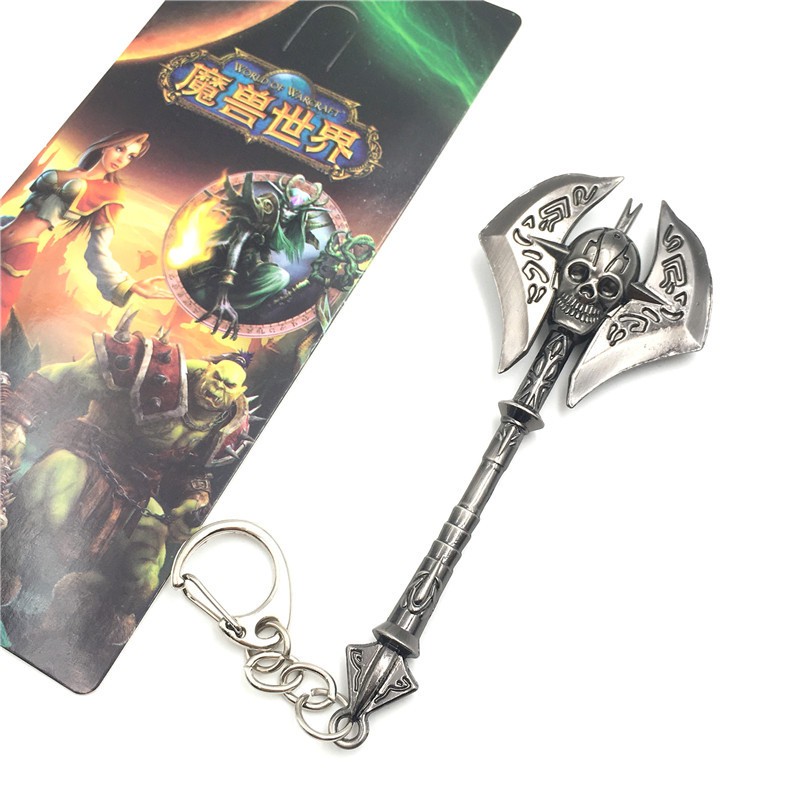 Game WOW 12cm Model Keychain World of Warcraft Keyring Metal
