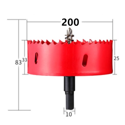 M42 110-200mm Bi-Metal Drilling Hole Saw Drill Bit Cutter for Aluminum ...