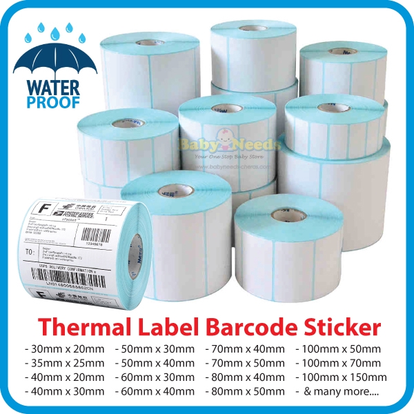 Thermal Sticker Shipping Label Barcode Paper Printer A6 100x150 80 70 60 50 40x30x25x20x 25 X 30 0377