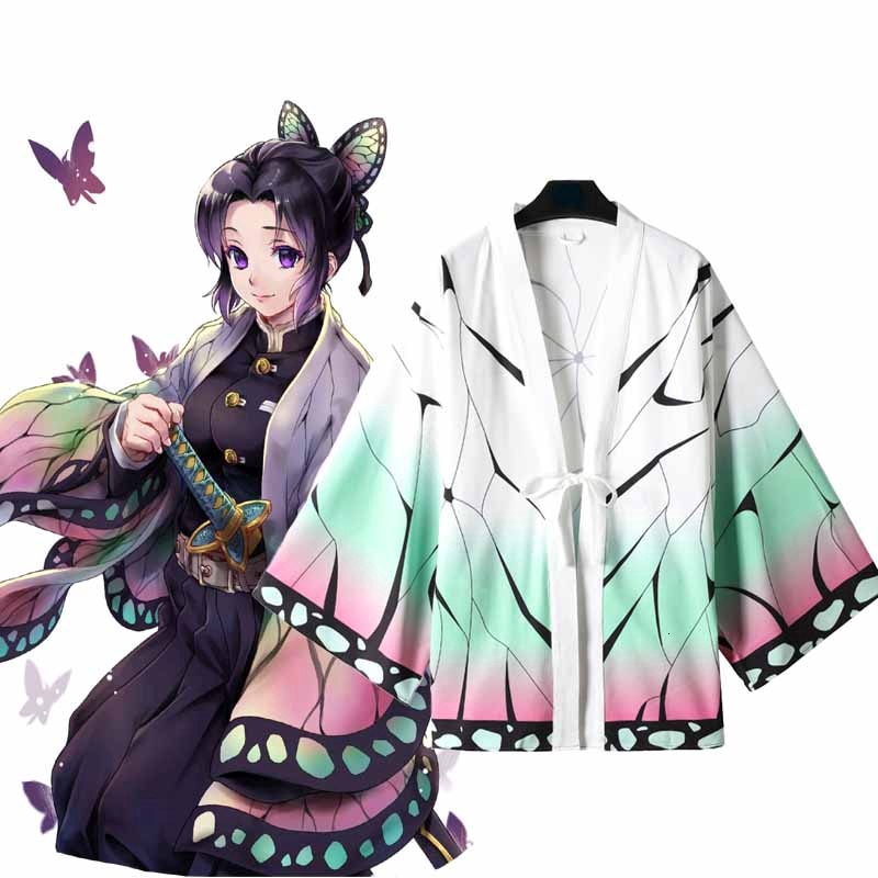 Anime Demon Slayer Kimetsu No Yaiba Kochou Shinobu Cosplay Costume ...