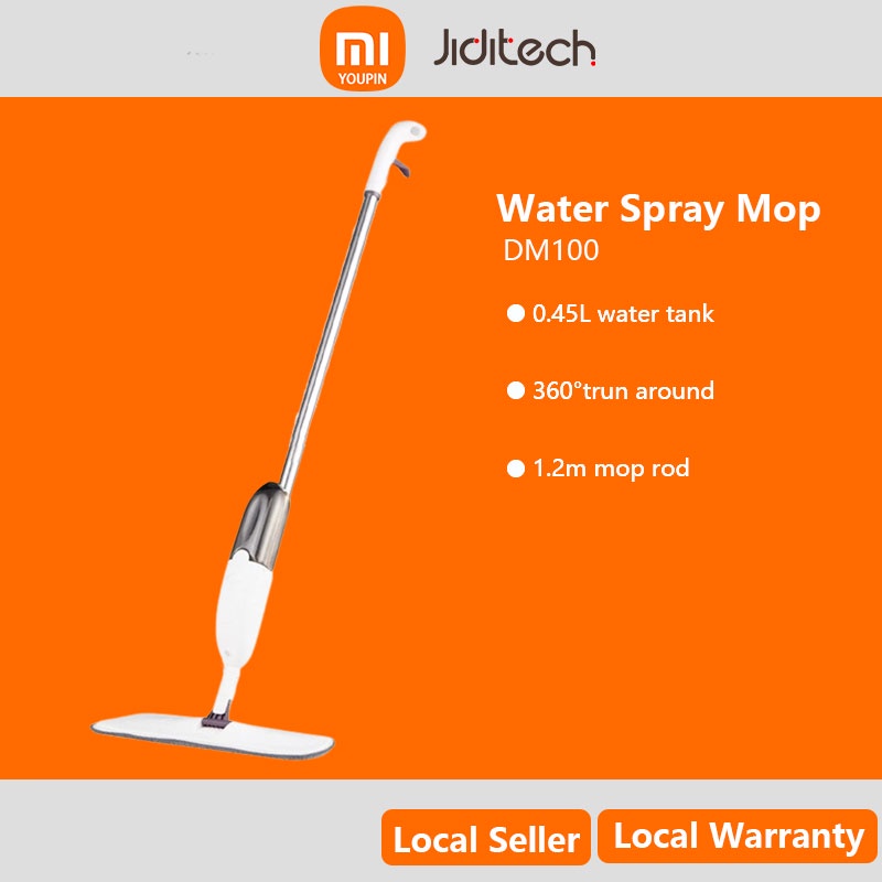 Mop Spray Mop Jiditech DM100 Water Spray Mop 360 Degrees Rotating 450mL Water Tank Mop Shopee