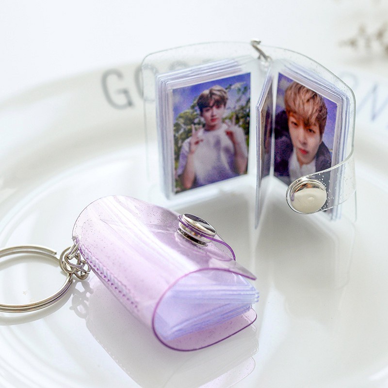 Mini Album Keychain 2 Inch ID Photo Album Keychain Tik Tok Mini Album