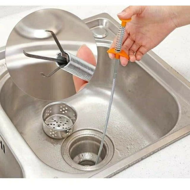 XO Spring drain unclogging wire (with trash picker) | Shopee Singapore