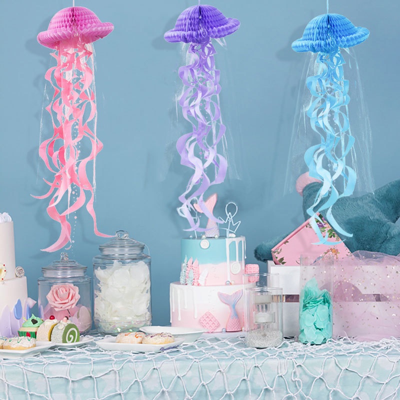Mermaid Party Decorations Hanging Jellyfish Pastel Mermaid