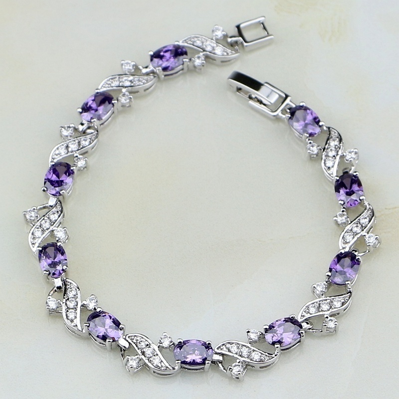 Purple clearance charm bracelet